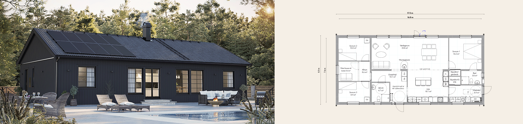 Aneby, tomt + nyckelfärdigt Vitsippan i